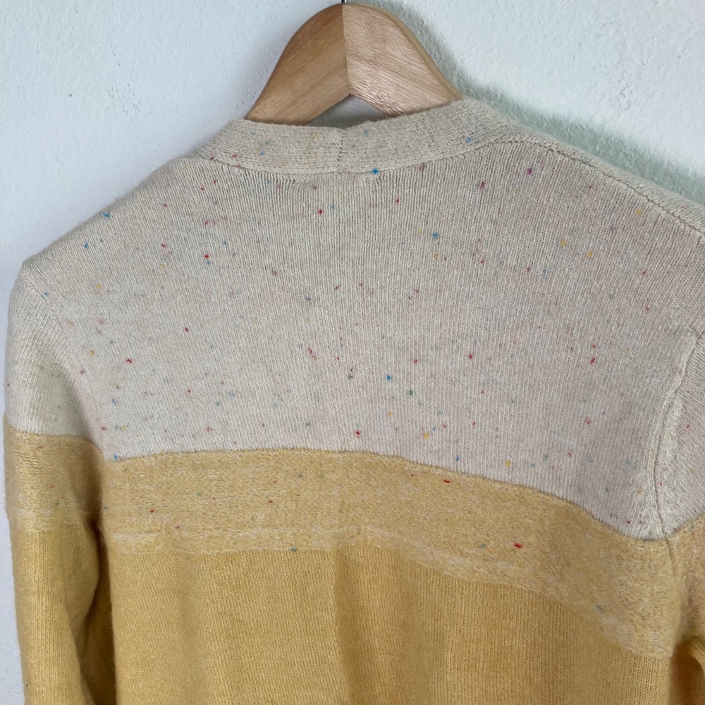 Hem & Thread Cardigan Womens M Multicolor Stripe color Block Open Front Longline - Picture 3 of 8